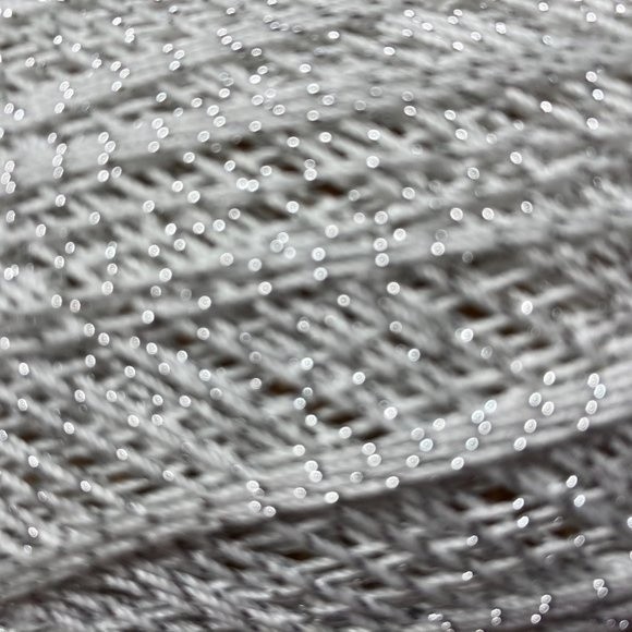 4 Aunt Lydia Metallic Crochet Thread White Silver - Picture 8 of 10